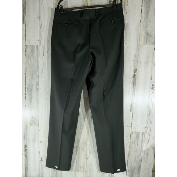 Lanificio Mario Zegna 54 (37x35) Gray Viscose High Rise Pleated Unhemmed Italy - Picture 3 of 9